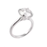 A diamond single stone ring