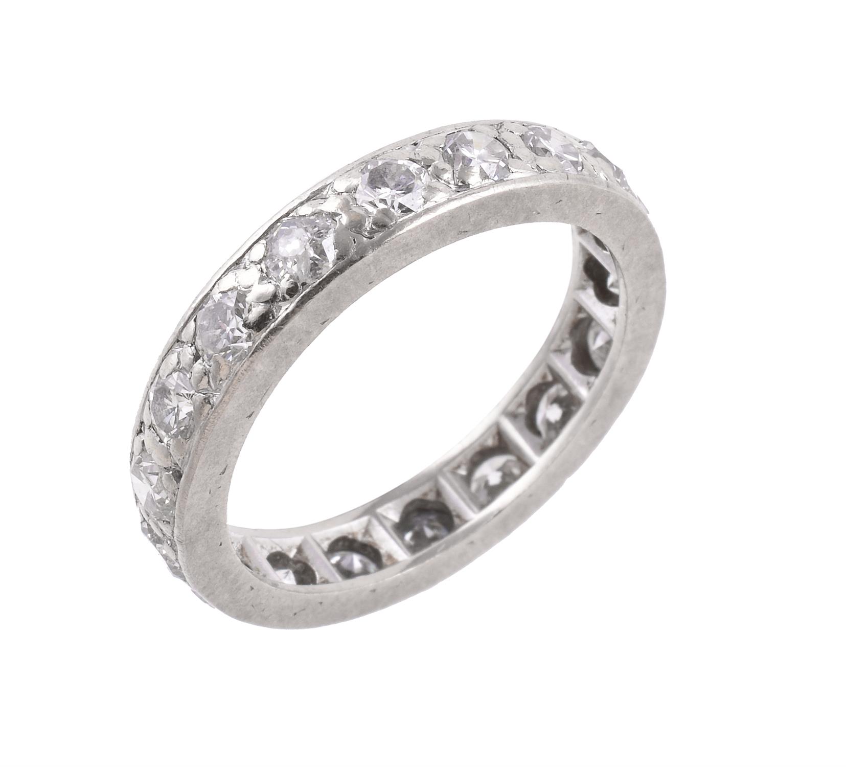 A diamond eternity ring