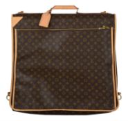 Louis Vuitton, a monogrammed canvas suit carrier