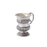 An Indian colonial silver christening mug by Gordon & Co.