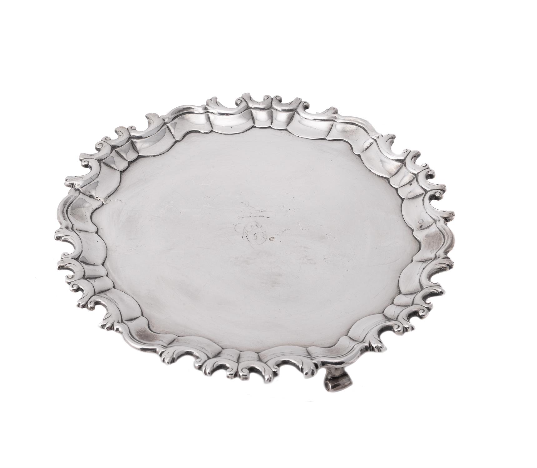 A mid Georgian Irish silver salver