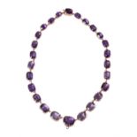 A mid-Victorian amethyst rivière necklace