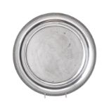 A Continental silver coloured circular plate