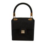 Lalique, Ondine, a black suede handbag