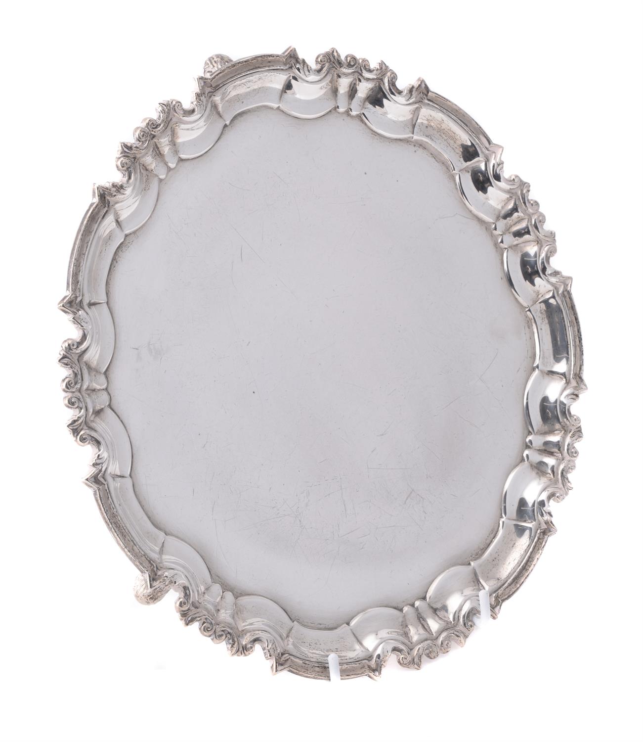 A silver shaped circular salver by William Hutton & Sons Ltd. - Image 2 of 2