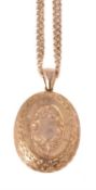 A late Victorian gold coloured locket