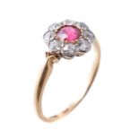 An early twentieth century spinel and diamond ring