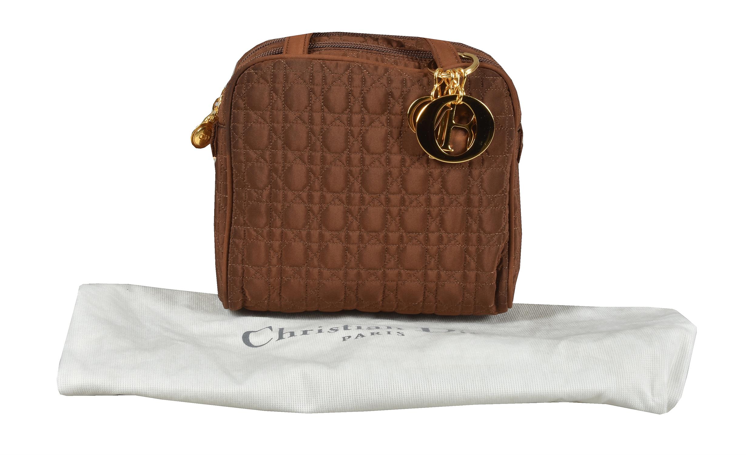 Christian Dior, Totteur 2 Zips, a marron Cannage quilted polyester handbag - Image 2 of 2