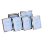 Six electro-plated photo frames by Carr's of Sheffield Ltd.