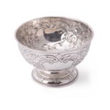 An Edwardian silver pedestal rose bowl by James Deakin & Sons