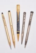 Parker, Duofold, a blue marbled propelling pencil