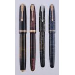 Parker, Vacumatic, four fountain pens