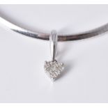 A heart shaped diamond pendant