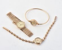 Accurist, Lady's 9 carat gold bracelet watch