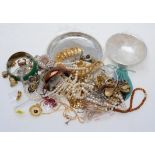 A collection of costume jewellery