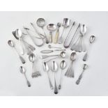 Y A collection of silver flatware