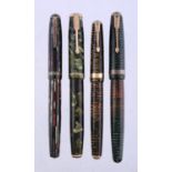 Parker, Vacumatic, three fountain pens