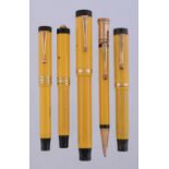 Parker, Duofold Lucky Curve, a Mandarin yellow fountain pen