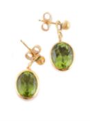 A pair of peridot earrings by Natalia Josca