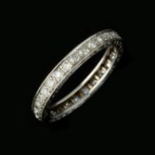 A diamond eternity ring