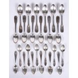 A set of twelve Italian silver coloured tea spoons