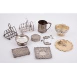 A collection of silver, silver coloured and electro-plated items