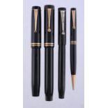 Parker, Duofold Lucky Curve, a black fountain pen