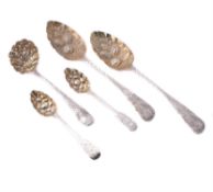 A pair of George IV Irish silver table spoons by Joshua Buckton