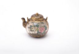 Kinkozan: A Japanese Satsuma Pottery Miniature Wine Pot