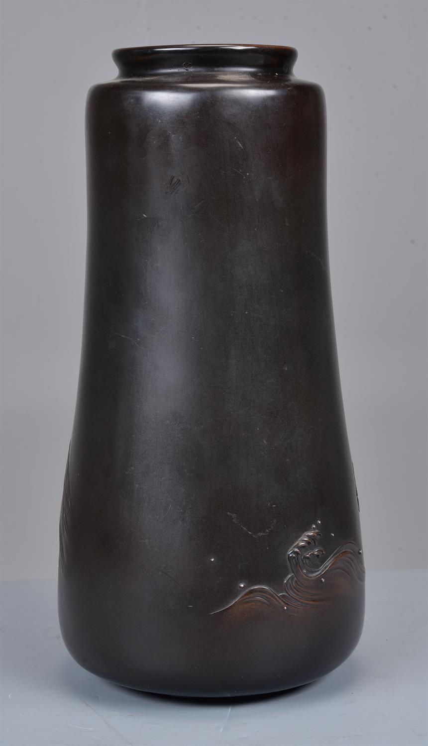 A Japanese Bronze Vase of tall - Image 5 of 5
