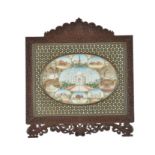 An good Indian Framed Miniature on Ivory Depicting the Taj Mahal