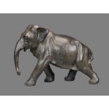 A Japanese Bronze Model of an Elephant