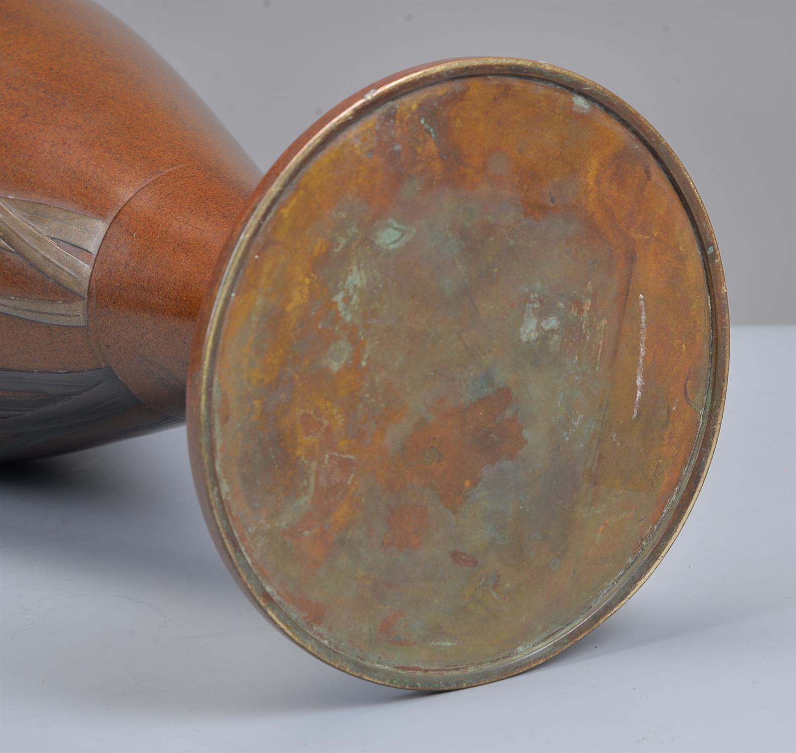 A Japanese Bronze Vase of tapering - Image 5 of 5