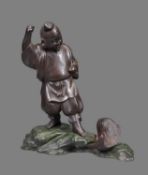 A Japanese Bronze Figure of Ebisu