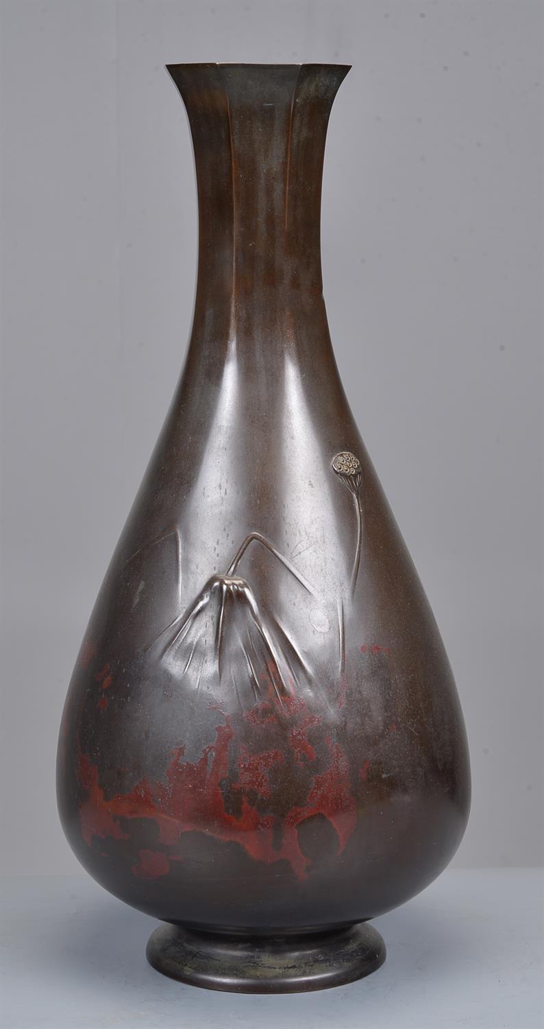 A Japanese Bronze Vase - Image 4 of 4