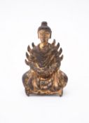 A Chinese gilt bronze figure of seated Buddha