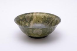 A Chinese spinach jade bowl