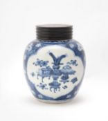 A Chinese blue and white ginger jar and cover