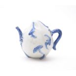 An unusual Chinese blue and white 'Cadogan' teapot