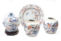 A Chinese circular Imari 'Three friends of winter' tureen