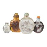 Y A group of four Chinese snuff bottles