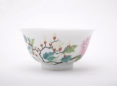 A Chinese famille rose 'peony' bowl