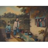 A Chinese Export oil painting