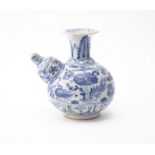 A Chinese blue and white kendi