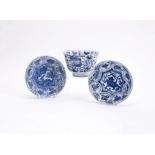 A Chinese Kraak blue and white 'Crow' bowl