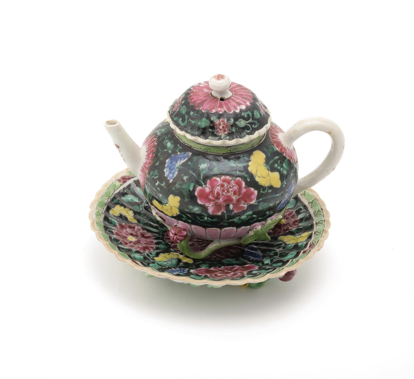 A Chinese 'Famille Noire' teapot - Image 2 of 3