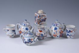 Three Chinese Imari teapots and covers