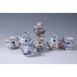 Three Chinese Imari teapots and covers