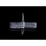 Lalique, René Lalique, Libellule, a clear and frosted glass knife rest (porte-couteau)