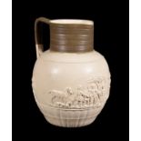 A Neale & Co. dry-bodied stoneware 'Hunting' jug